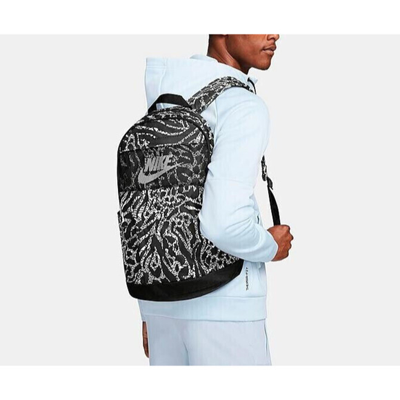Nike Elemental Backpack School Travel Gym Bag Black White 21L DQ5764 010 • NEW